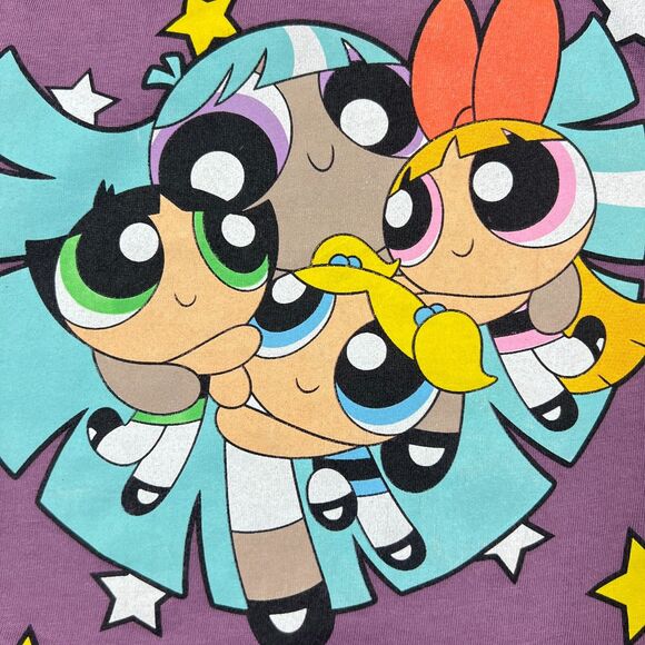 Powerpuff Girls Womens Tshirt Size XXXL 3XL Purple Graphic Cartoon Y2K - Picture 4 of 8